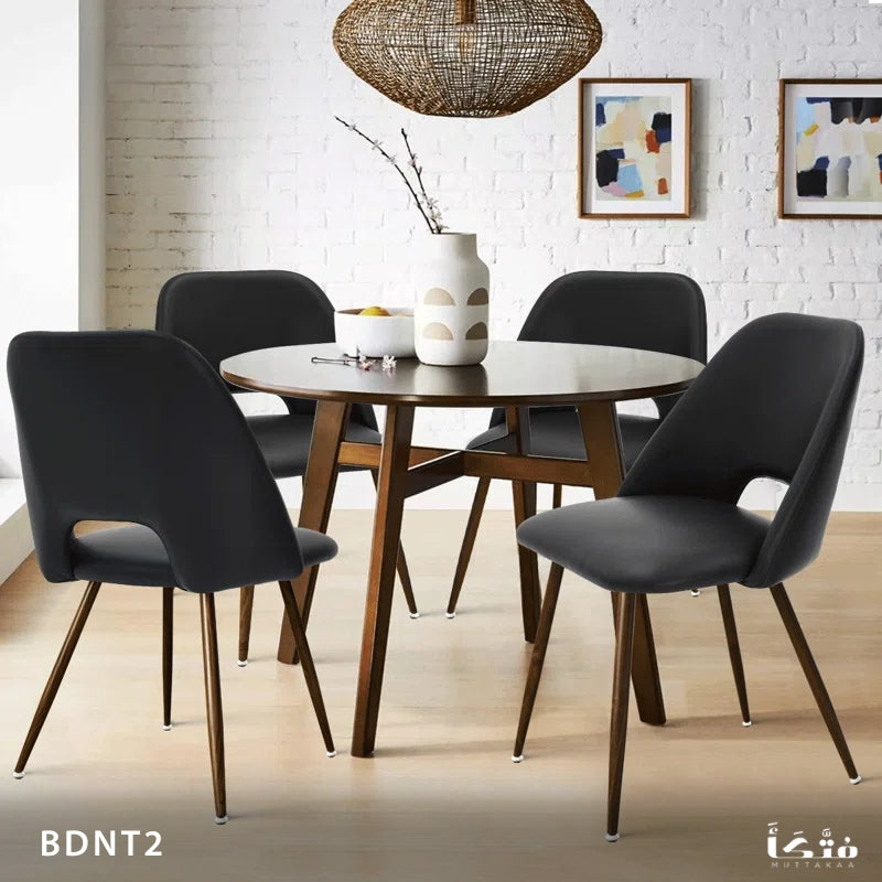 طقم سفرة دائرية 4 أفراد زان احمر - BDNT2