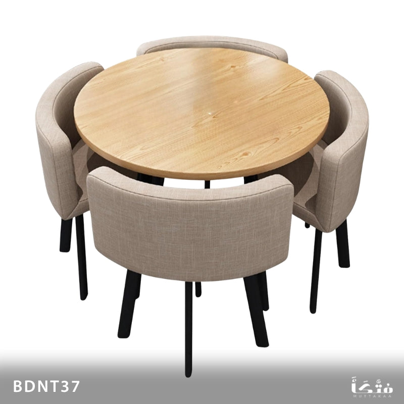 Round dining set for 4 people - Steel - BDNT37