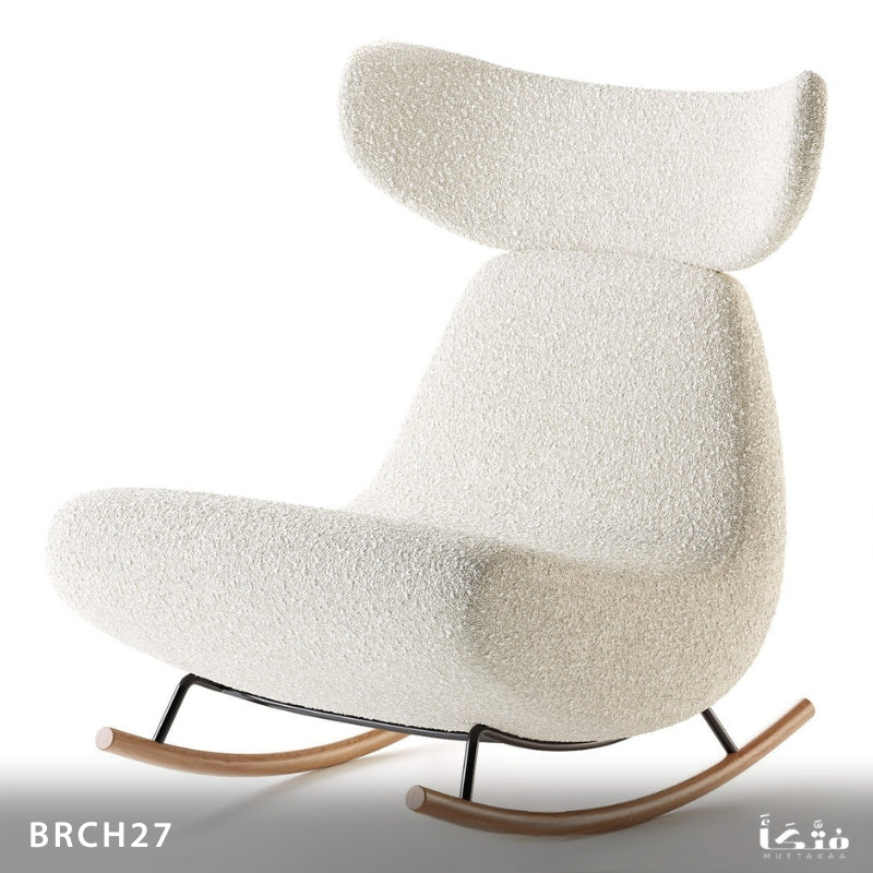 Wooden and steel rocking chair - BRCH27