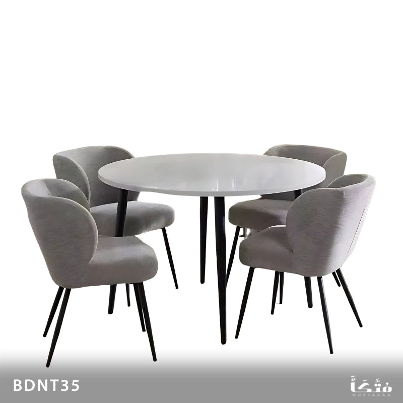 Round dining set for 4 people - Steel - BDNT35