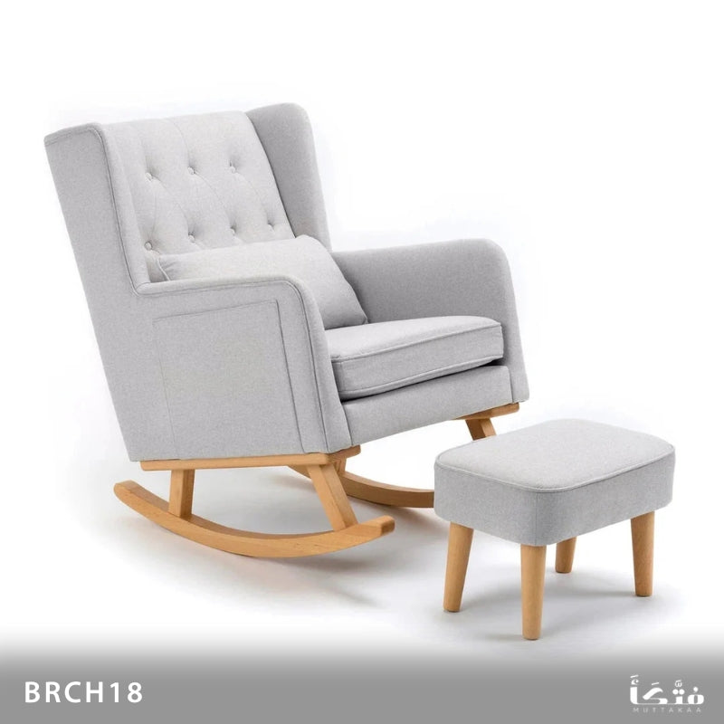Rocking chair with pouf 40*40*45 - BRCH18