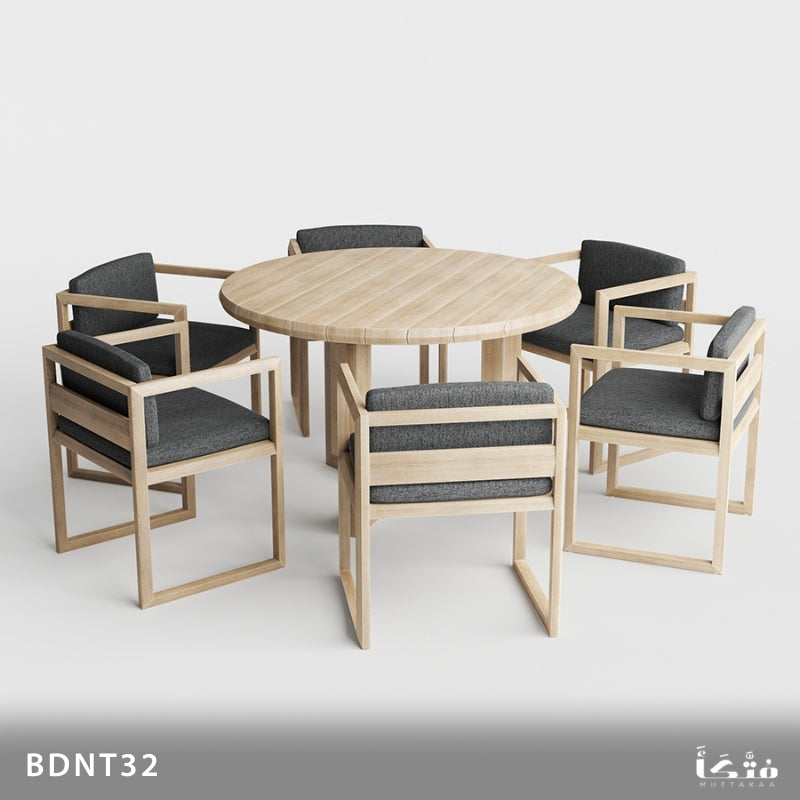 Natural Wood Dining Set - BDNT32