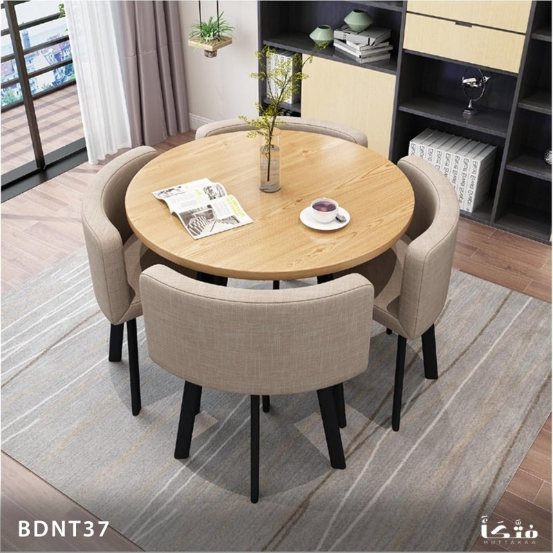Round dining set for 4 people - Steel - BDNT37