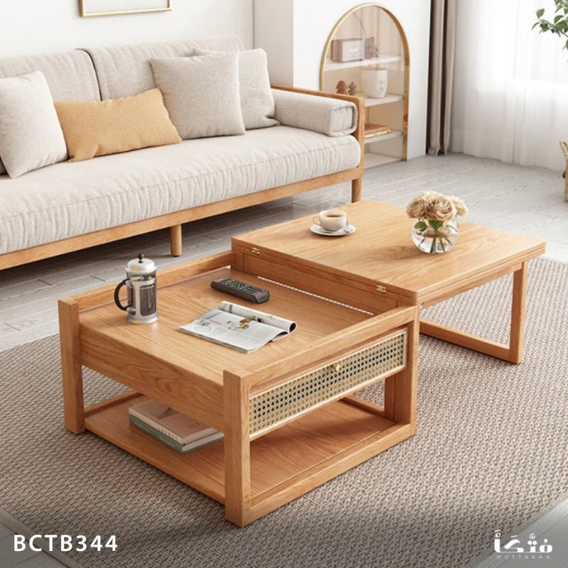 Natural Wood Multi-Use Coffee Table - BCTB344
