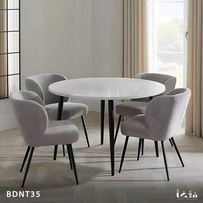 Round dining set for 4 people - Steel - BDNT35