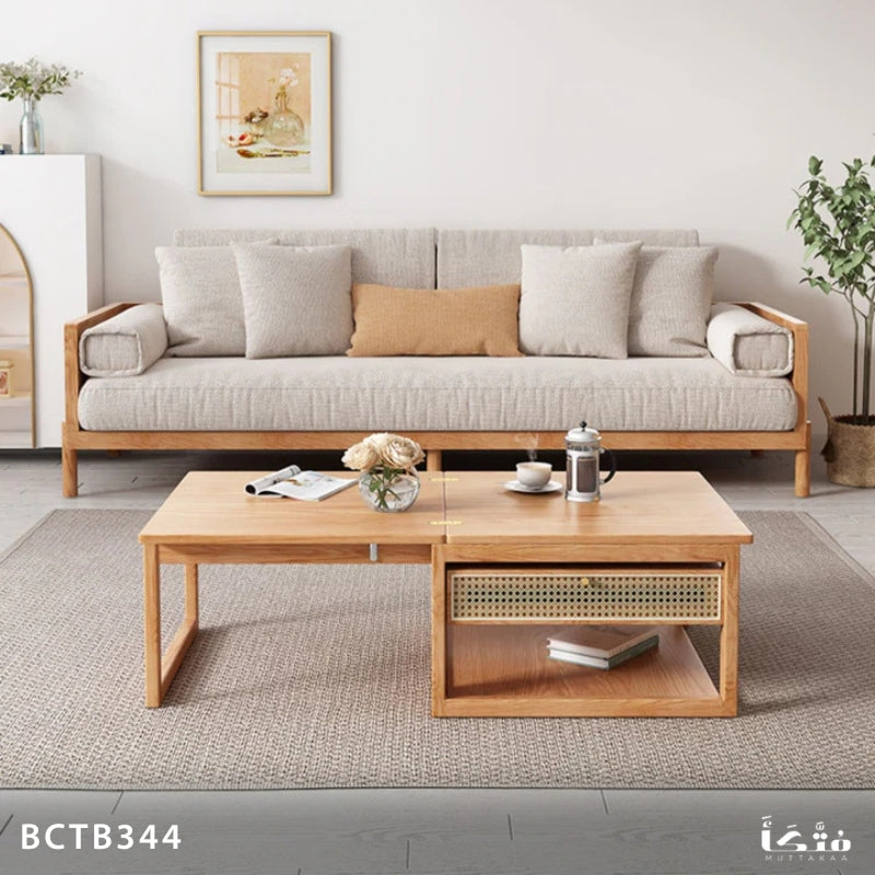 Natural Wood Multi-Use Coffee Table - BCTB344