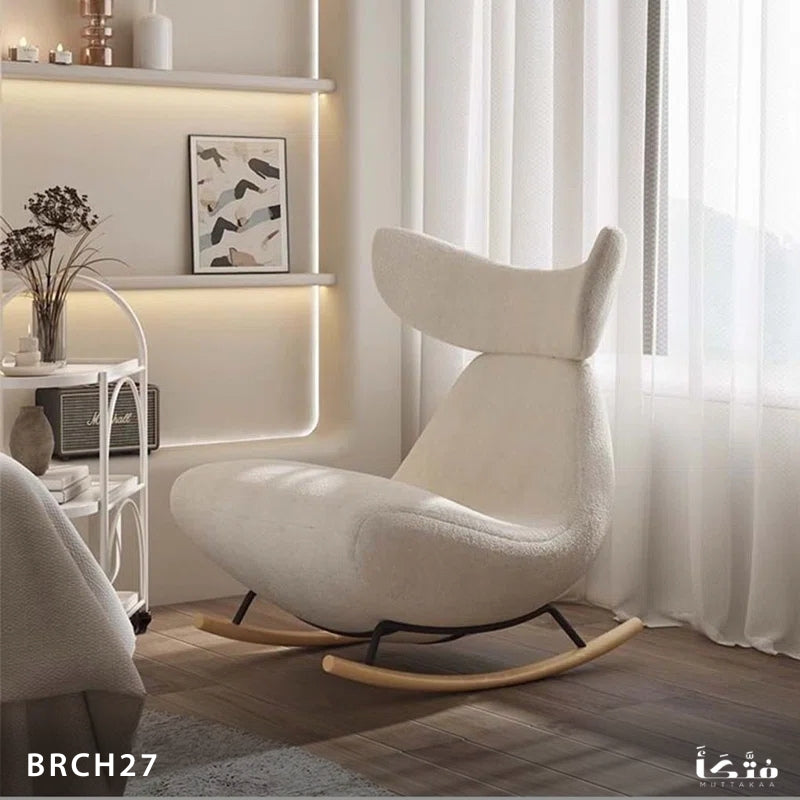 Wooden and steel rocking chair - BRCH27