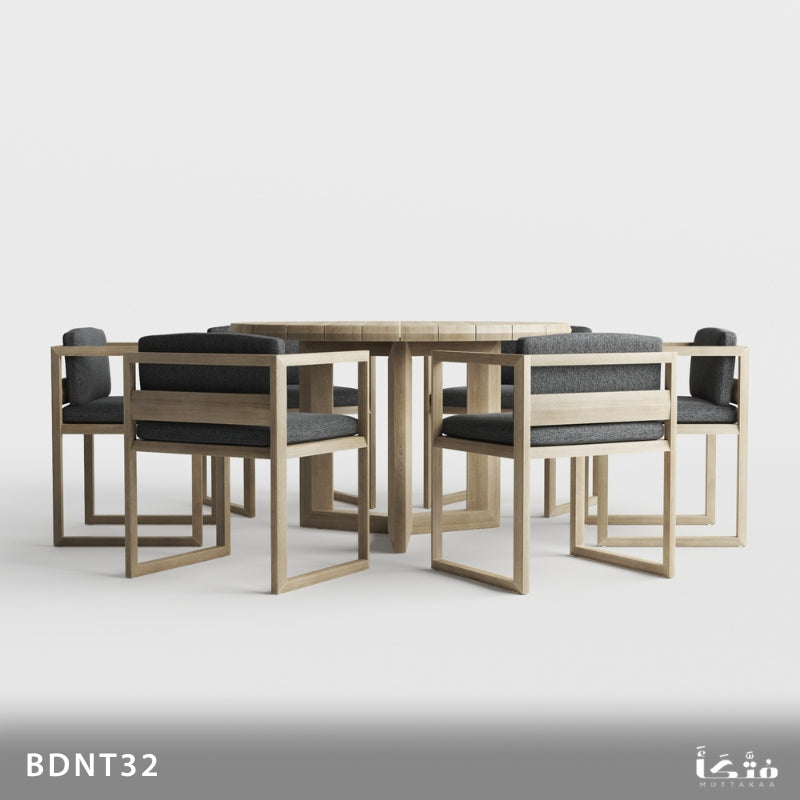 Natural Wood Dining Set - BDNT32