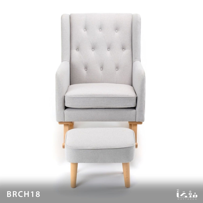 Rocking chair with pouf 40*40*45 - BRCH18