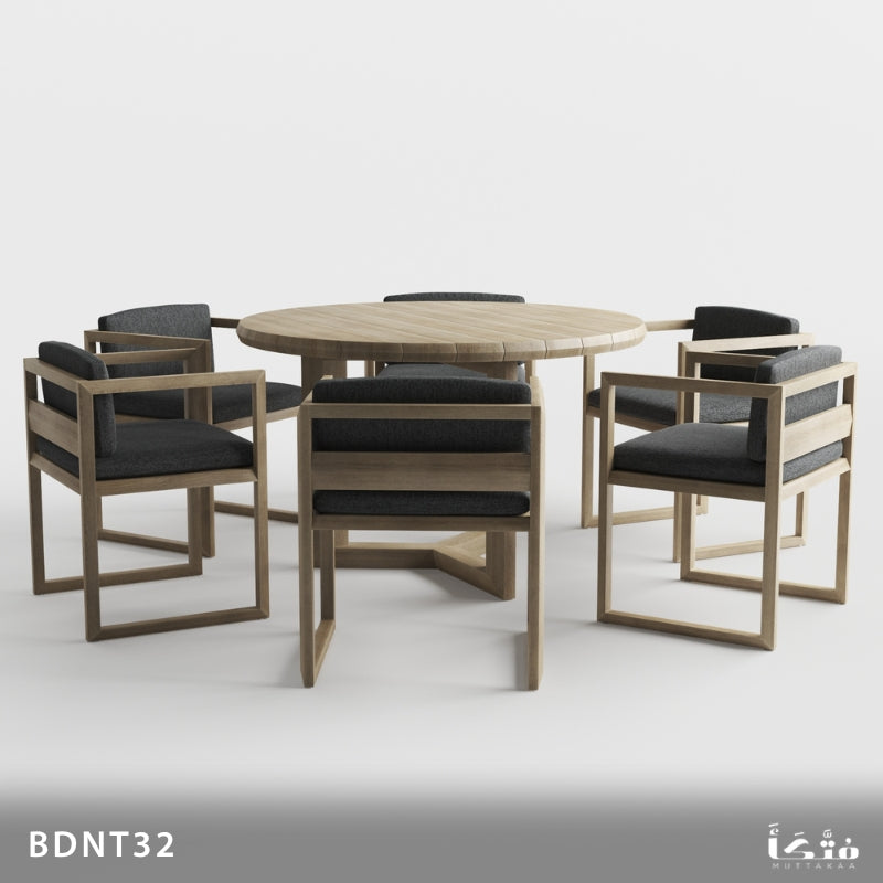 Natural Wood Dining Set - BDNT32