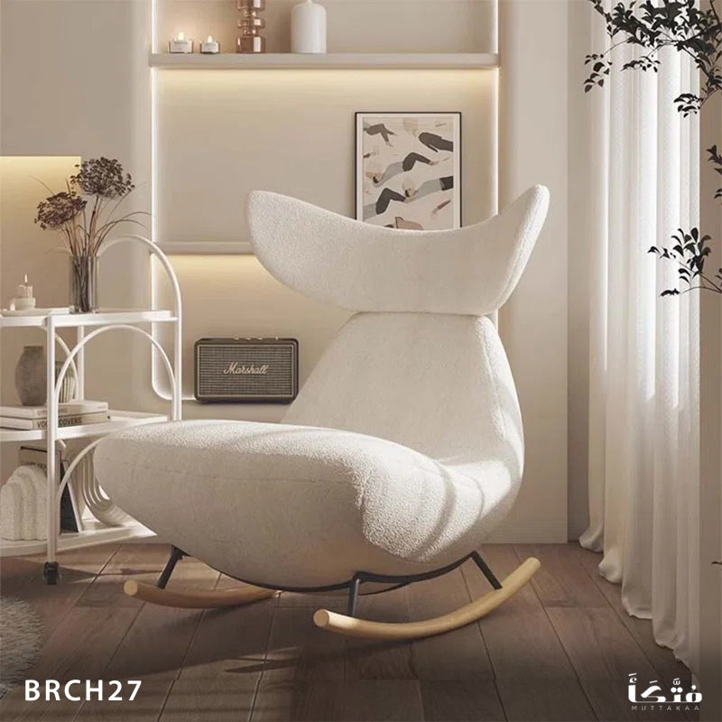 Wooden and steel rocking chair - BRCH27