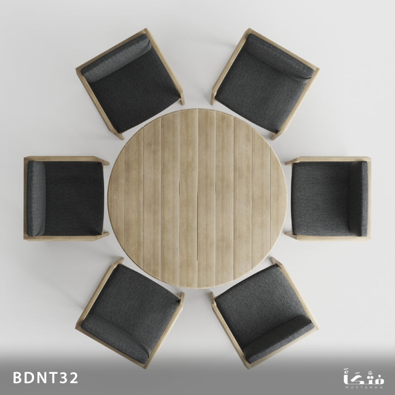 Natural Wood Dining Set - BDNT32