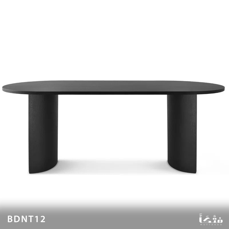 8-Person Dining Set Made of Natural Wood - BDNT12