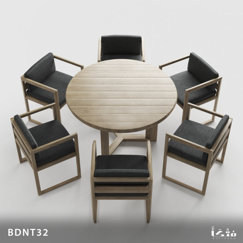 Natural Wood Dining Set - BDNT32