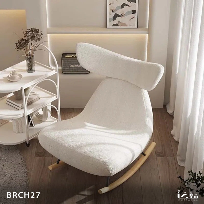 Wooden and steel rocking chair - BRCH27