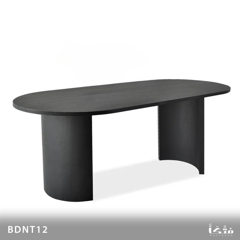 8-Person Dining Set Made of Natural Wood - BDNT12