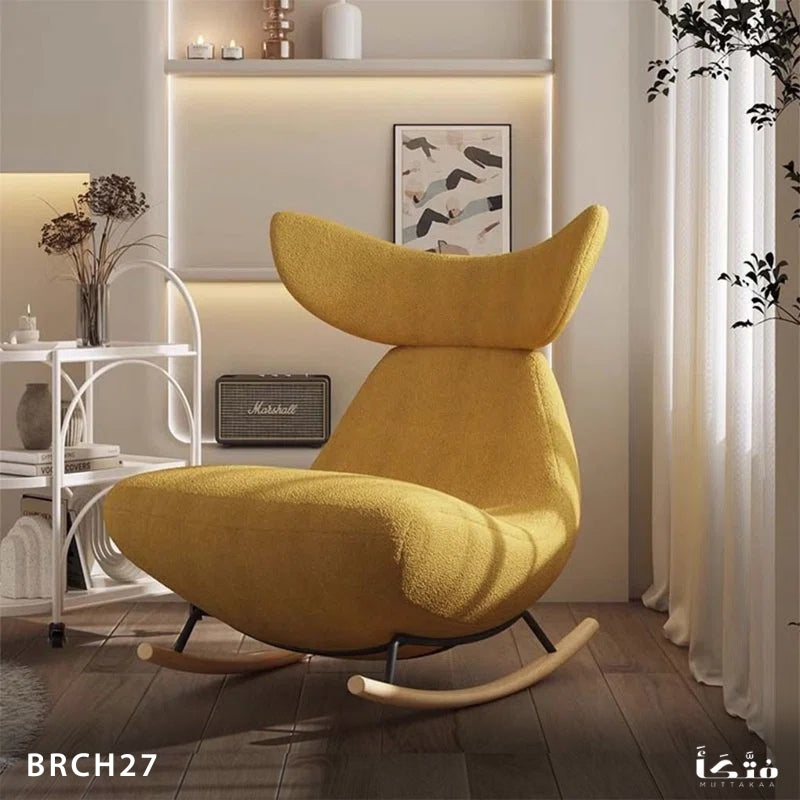 Wooden and steel rocking chair - BRCH27