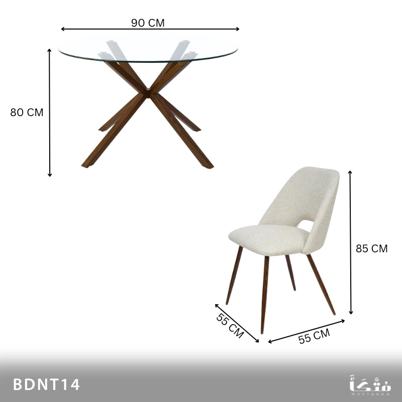 طقم سفرة دائرية 4 أفراد موسكي - BDNT14