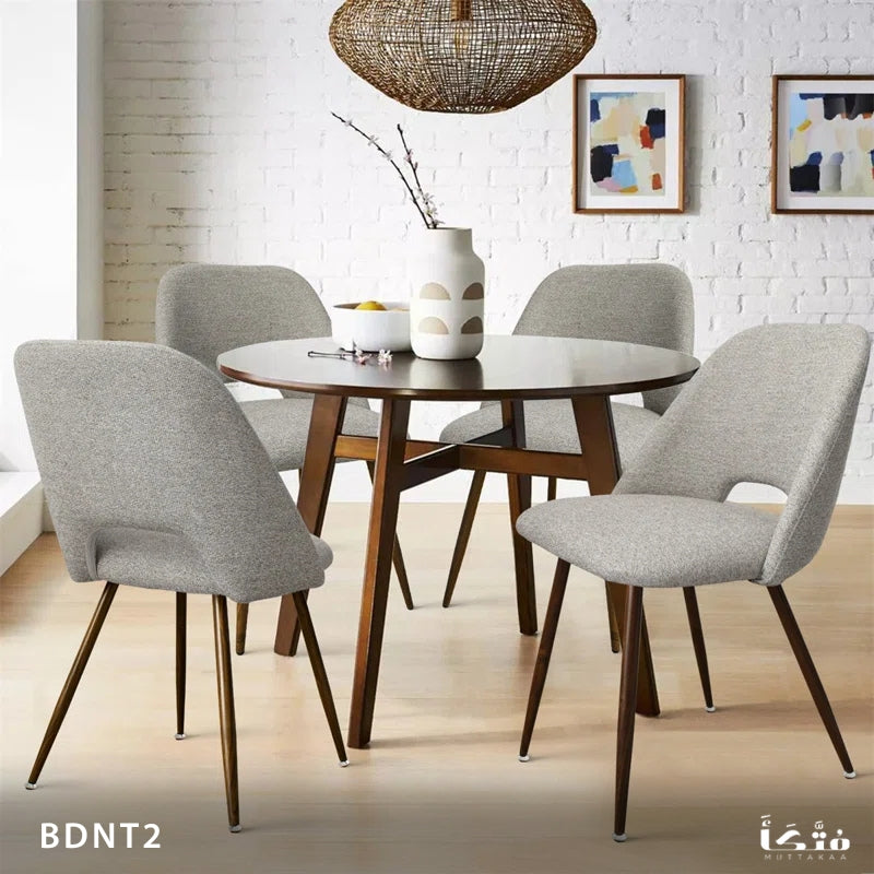 طقم سفرة دائرية 4 أفراد زان احمر - BDNT2