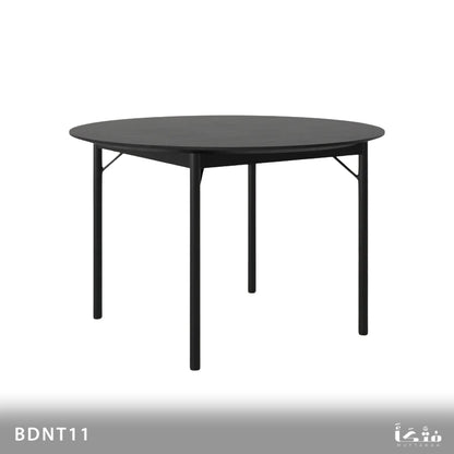 Round dining table made of natural wood and stainless steel - BDNT11