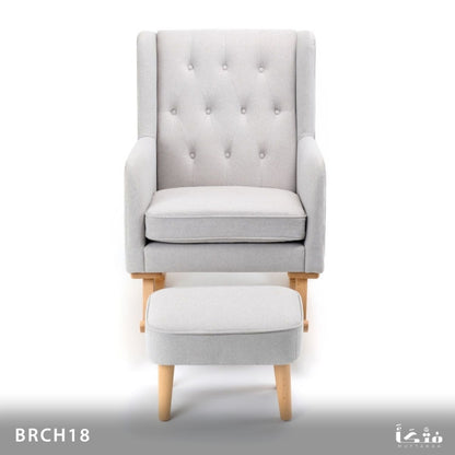 Rocking chair with pouf 40*40*45 - BRCH18
