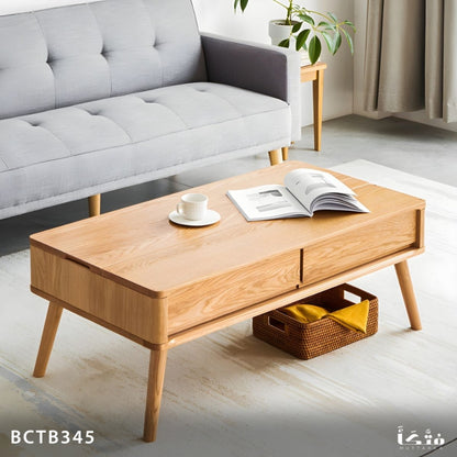 Natural Wood Coffee Table - BCTB345