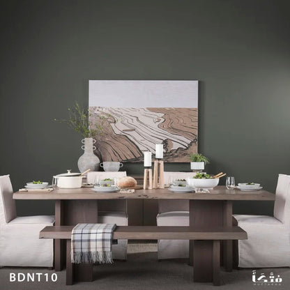 Dining table and banquet made of natural wood - BDNT10