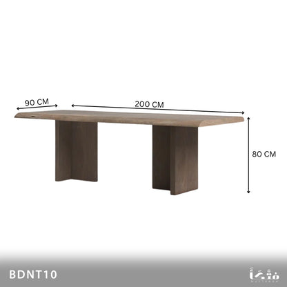 Dining table and banquet made of natural wood - BDNT10
